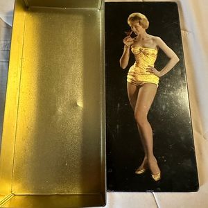 Vintage pinup girl toffee tin